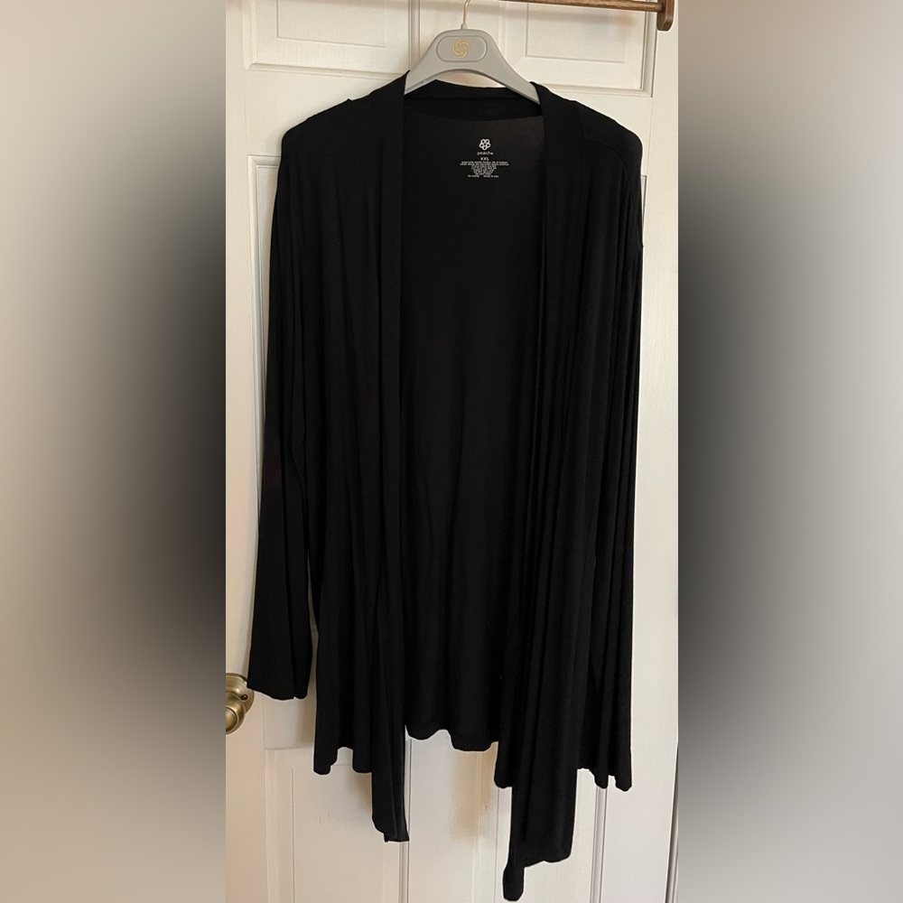 Peach Black Jersey wrap sweater XXL
